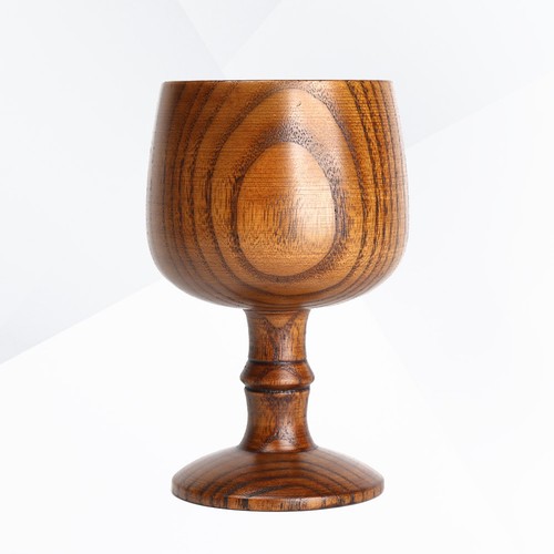 Red wine glass wooden - red,
