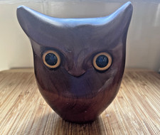 Oregon Myrtlewood OWL Hand Carved Wood Figurine Retro Vintage