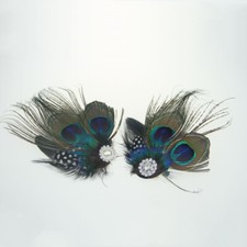 Wedding Headpiece Vintage Peacock Feather Fascinator Hair Clip Party