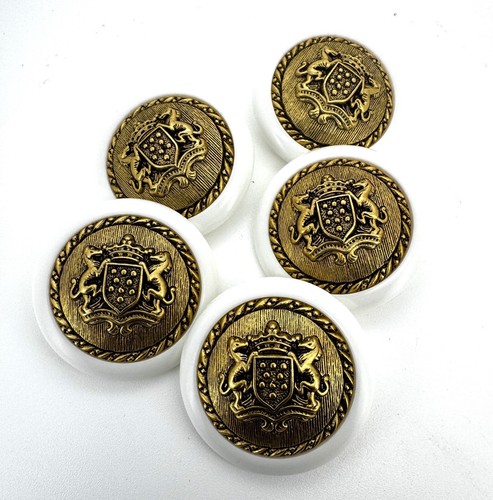 30mm white nylon gold crest - 30mm,