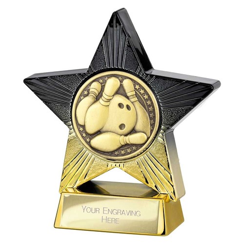 Ten pin bowling trophies - ten,