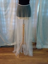 ivory tulle wedding overskirt