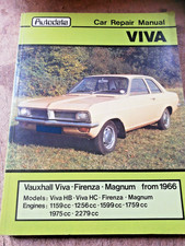 Autodata Car Repair Manual for Vauxhall Viva Firenza Magnum