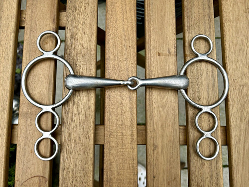 Ring jointed gag horse bit - gag,