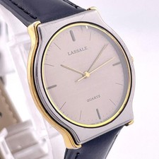 SEIKO LASSALE Men’s Quartz Watch Gold New Battery 100% Authentic