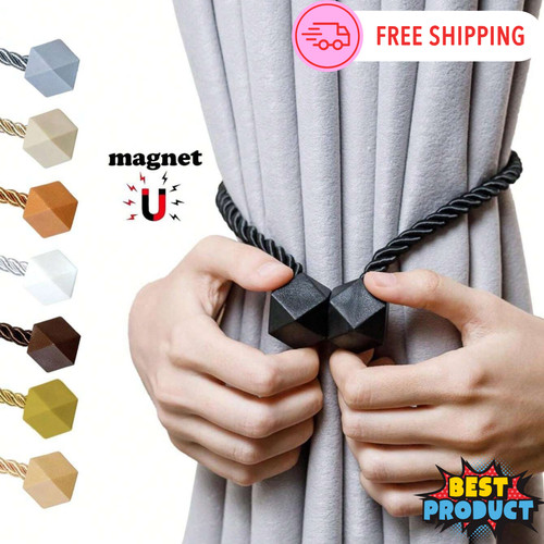 Magnetic curtain tiebacks - 2x,