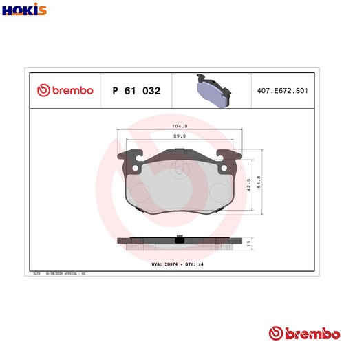 Brake pad set disc - brake,