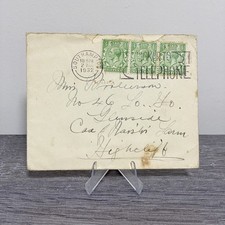 1932 GB King George V Halfpenny 1/2d Green Stamp 3x Cover Southampton 2 Aug Rare