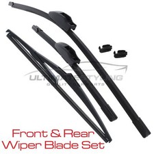 Front & Rear Windscreen Wiper Blades Set Fits Nissan Juke F15 2010-2017