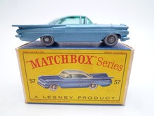 VINTAGE MATCHBOX LESNEY No.57b CHEVROLET IMPALA IN ORIGINAL BOX 1961 SPW