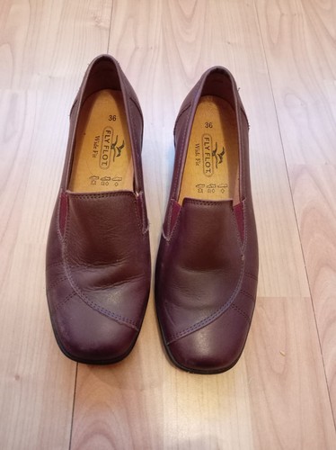 Fly flot burgundy - burgundy, leather