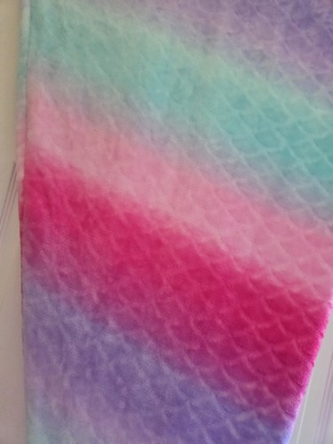 Mermaid blanket pink blue - blanket, pink/blue