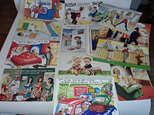 Vintage novelty postcards job - novelty,
