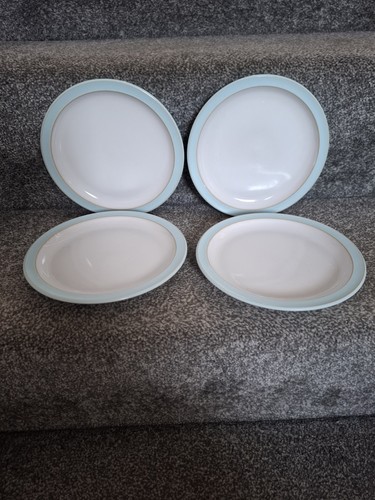 Denby blue linen - side, plate