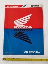 Honda XR250Rv Shop Manual Addendum - Service - Repair book - Good Condition