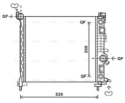 Ava coolant radiator - ava, ol2567