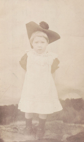 Girl tricorn hat - hat", rppc