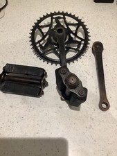 1930s 44t raleigh crank set + rare worded faded raleigh pedals to restore or use