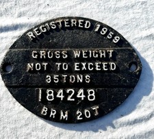 Vintage Cast Iron Railway Sign
