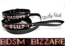Mens Bondage Collar Cuff Lead