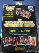 WWF World Wrestling Federation Superstars Merlin Sticker Album 1990 - VGC 