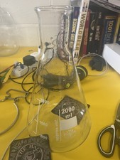 Erlenmeyer Flask, Wide Neck, Borosilicate Glass (SIMAX)  2000ml