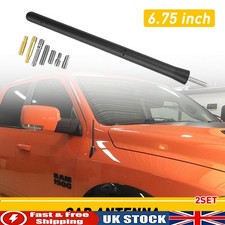 2x Car Carbon Fiber Radio Aerial Bee Sting Mast Antenna Ariel Arial Black Stubby