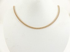 9ct gold curb chain - gold, solid