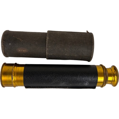 Vintage brass draw telescope - brass, 3