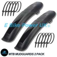 MTB Mudguards Front Rear 2 Pack Mudhugger Fender Universal Fit 26" 27.5" 29"