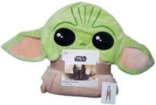 Disney Star Wars Baby Yoda 3D Hooded Throw Soft Fleece Cosy Wrap Blanket PRIMARK
