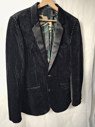 Mens black velvet - black, blazer
