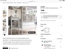 IKEA STJÅRNÖ Single White