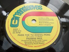FRANKIE PAUL - PASS THE TU-SHENG-PENG - 7'' GREENSLEEVES REISSUE MINT