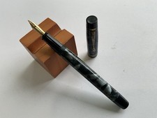 Onoto De La Rue Vintage Blue Marbled Fountain Pen 14ct Gold Nib