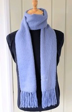 Alpaca Camargo Pale Blue Brushed Alpaca Blend Scarf, Made in Peru, 77 x 9 in