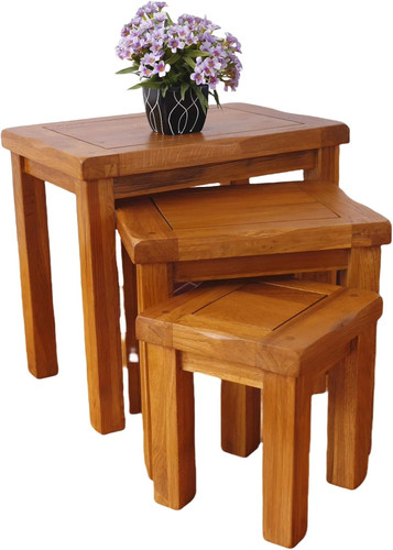 Nesting table solid oak nest - solid,