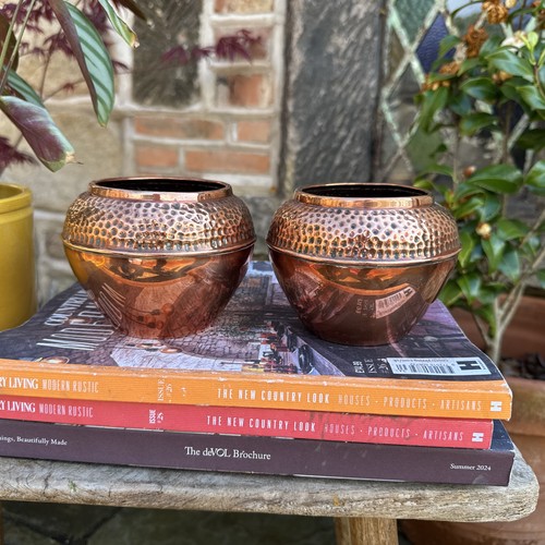 Vintage copper planters arts - copper,