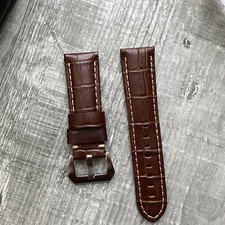 Brown Grain Leather Watch Strap For Panerai Luminor Marina PAM 22mm 24mm 26mm