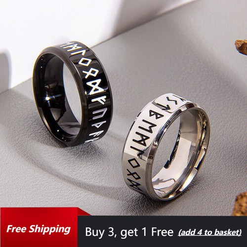 Punk viking rune ring mens - viking,