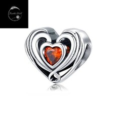 Sterling Silver 925 Charm Red