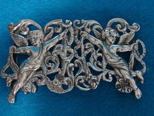 Ornate Silver Victorian Nurses Belt Buckle - London 1896 - Samuel Jacob