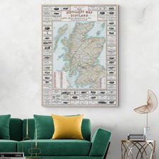 1902 Scotland Distillery Map