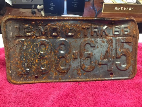 1968 missouri license plate - missouri,