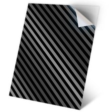 1 x Vinyl Sticker A2 - BW - Retro Stripes Teal #35591