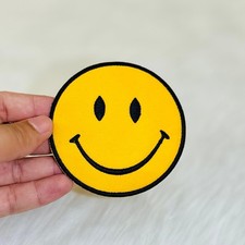 Smile Emoji Face Embroidered