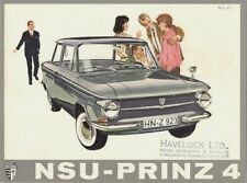 NSU Prinz 4 1961-62 UK Market Launch Foldout Sales Brochure