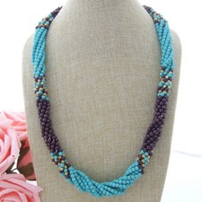 24" 7 Strands Blue Turquoise