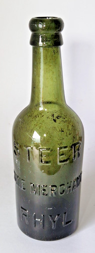 Vintage antique green bottle - antique,