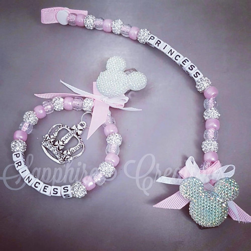 Mouse pink white baby - pink,